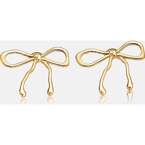 Small bow stud trend earrings female bow earring earrings