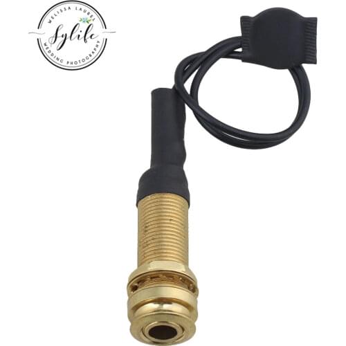 Gold & Black Erhu Microphone Adapter Metal and Plasti Pickup for Guitar