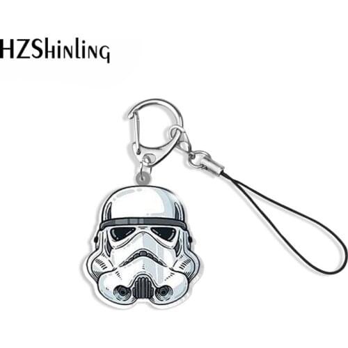 Star Wars Cartoon Acrylic Keychain Mobile Phone Straps Resin Epoxy Accessories