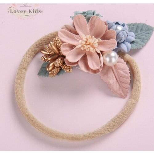 2021 Baby Girl Headband Flower Floral Patchwork Toddler Sweet Hairbands Headdress Kid Accessories Headwear Head Wrap Headdress