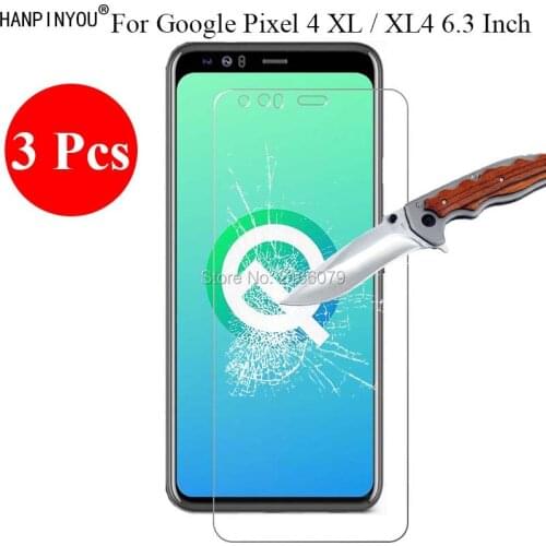 3 Pcs/Lot New 9H 2.5D Hard Tempered Glass Screen Protector For Google Pixel 4 Pixel4 XL / XL4 6.3" Protective Film + Clean Tools