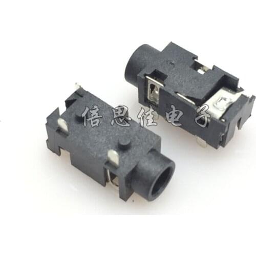 50pcs/3.5 Earphone socket PJ-327D 4 Pin DIP Earphone socket 3.5 Belt column PJ327D