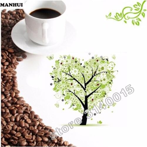 3D DIY diamond Painting Cross Stitch Coffee tree Decorative Needlework diamond embroidery diamond mosaic BAC059
