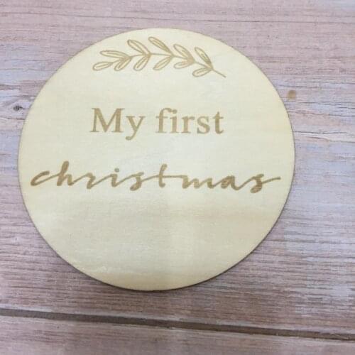 Wood Engraved Babys First Christmas Ornament Newborn Christmas
