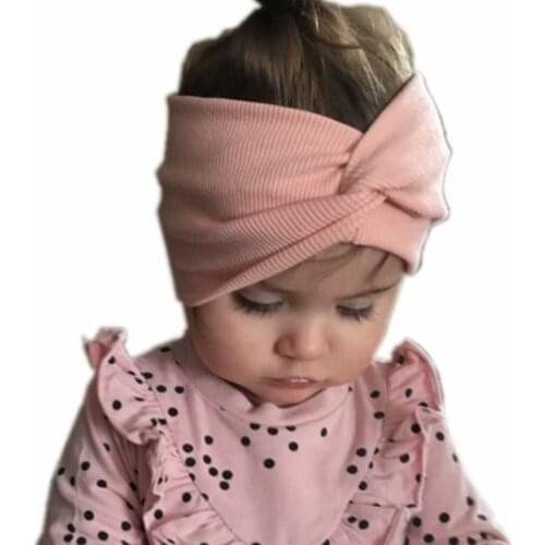 Baby Headband Hair Accessories Girl Headbands Cross Top Knot Elastic Hair Bands Soft Girl Headwrap Haarband Baby Hair Band 2020