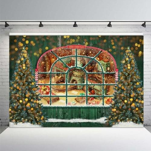 Christmas Tree Photography Backdrop Christmas Background Teddy Bear Floral Backdrop Decor Photocall Backdrop Photo Studio Banner