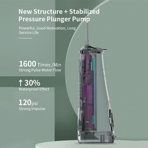 Portable Oral Irrigator Wireless Type-C Super Charge IP67 Level Waterproof 5-Mode Efficient 245ML Water Tank 30-day Battery Life