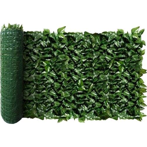 Fence Wall Decoration Artificial Green Leaves Can Stretch Privacy Fence Screen Plant Leaves, Suitable for Home, Garden
