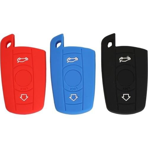 Kutery 3 Buttons Smart Car Key Case Cover Silicone For BMW 1 3 5 6 Series E90 E91 E92 E60 With Label