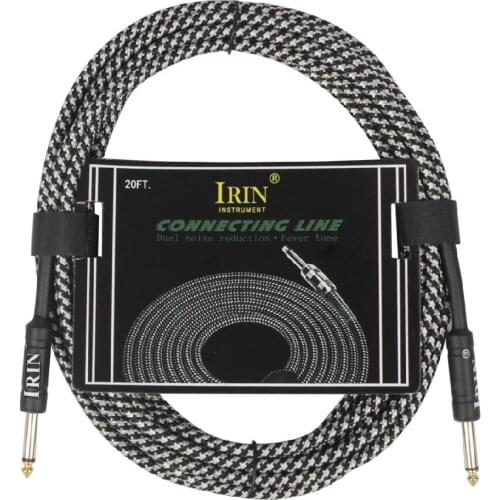 IRIN 6M Cable Guitar Connecting Line Stringed Musical Instrument Bass Guitarra Accessories 6.35mm Connector Pure Copper Wire