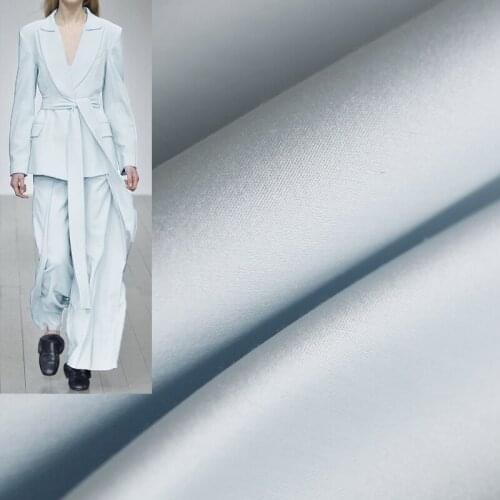 Red Raspberry 36momme Blue Thicken Silk Wool Fabrics Garment Materials Autumn Women Suits Jacket DIY Sewing Tailor Freeshipping