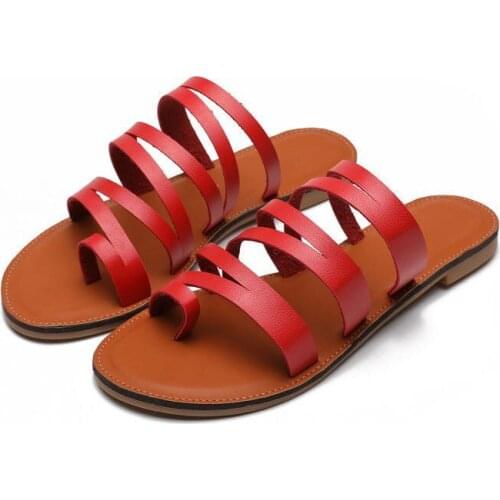 Summer Slippers Retro Womens Slippers Yellow Flat Shoes Womens Sandals Beach Slippers Casual Womens Shoes Large Size 43