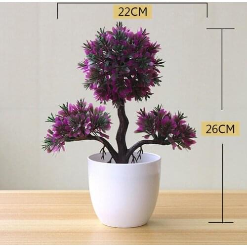 40%HOTArtificial Bonsai Simulated Desk Decor Plastic Guest-Greeting Pine Potted Plant for Office