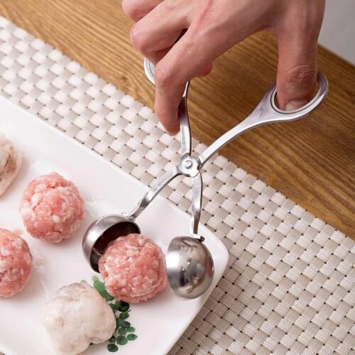 Multi-function meatball maker Kitchen utensils 304Stainless steel Meat clip The mould Filling DIY Ice cream Ball machine 16/17cm