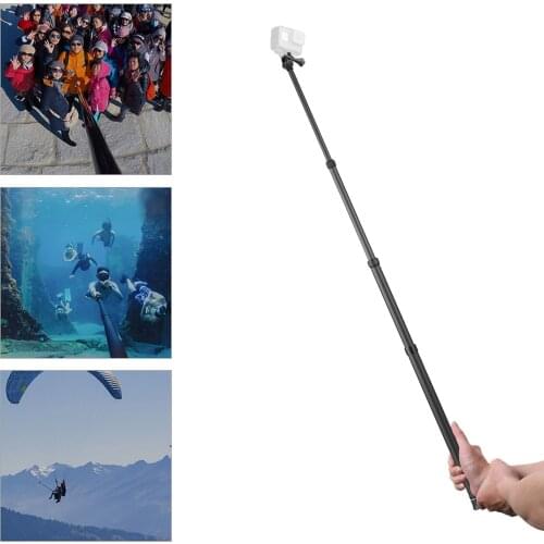 1.5m/4.9ft Carbon Fiber Selfie Stick Adjustable Extension Pole for Insta 360 One X/ One X2/ One R Panoramic Camera Action Camera