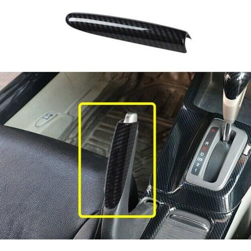 Sleeve Shifter Hand Brake Cover Car Carbon Fiber Style DIY Decor Front