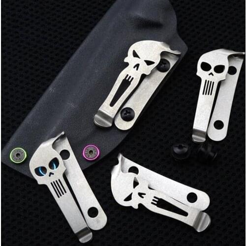 New owl design Knife button pocket clip Material TC4 Titanium alloy Knife Clip belt flashlight K sheath clip
