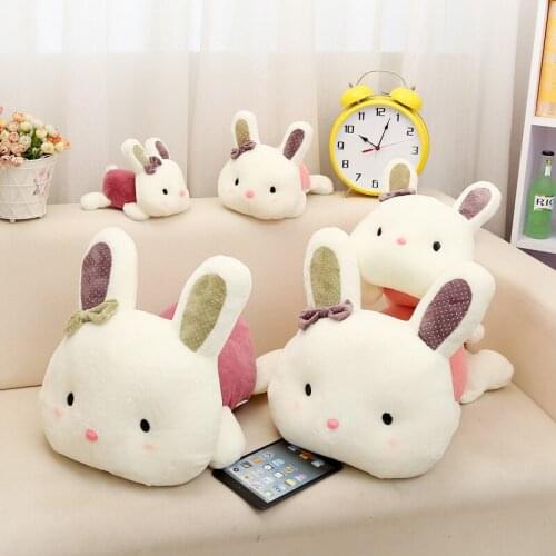 Zqswkl 40/55cm plush toy cute rabbit lying on wedding doll decorative pillows kawaii plushes stuffed animals toys kid girls gift