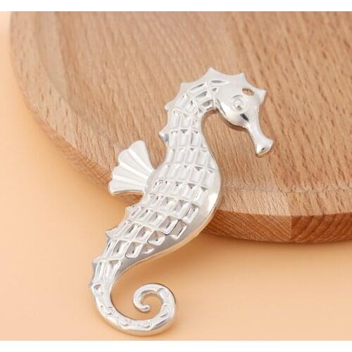 10pcs/Lot Silver Color Seahorse Hippocampus Charms Pendants for Necklace Jewelry Making Accessories