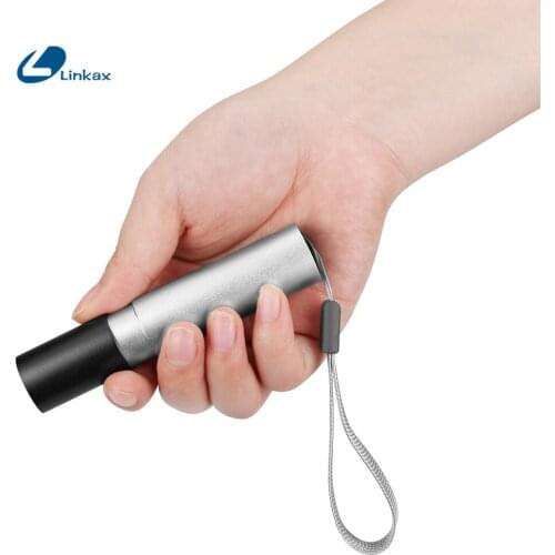 Portable USB Rechargable Mini LED Flashlight 3 Lighting Mode Waterproof Torch Telescopic Zoom Suit for Camping Night Lighting