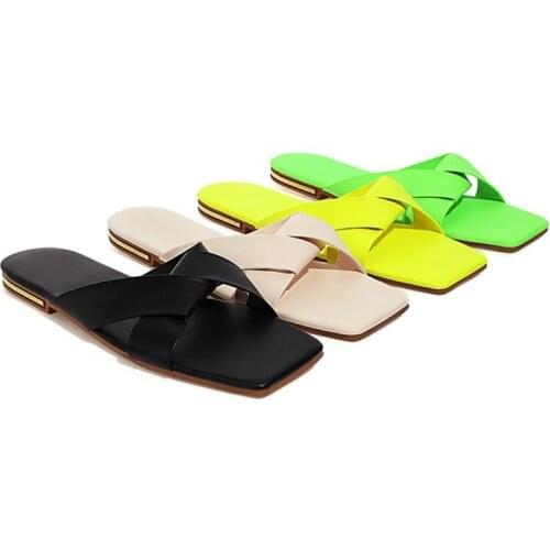 New Arrived Designer Shoes for Women Summer Slippers Flip Flops Flat Slides Outdoor Beach Casual Party Sandals Plus Size43 M-24