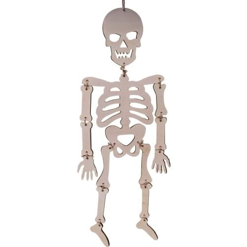 2021 32cm Luminous Skull Skeleton Body Scary Halloween Toy Haunted House Tricky Prop Fluorescent Spoof Novelty Toys Superior