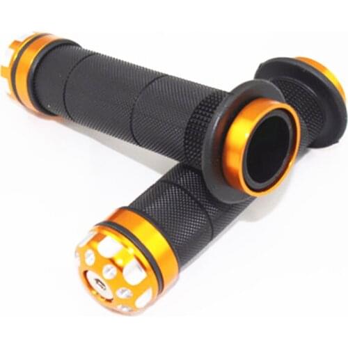 Universal 7/8" 22mm Motorcycle Gold&Black Handle Handlebar Moto Hand Bar Grips For Harley Kawasaki Suzuki Yamaha Honda KTN
