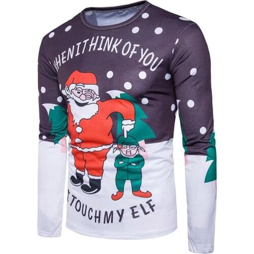 Ugly Christmas Sweater Santa Claus Print Loose Hoodie Pullover Christmas Novelty Autumn Winter Top Men Women Clothing