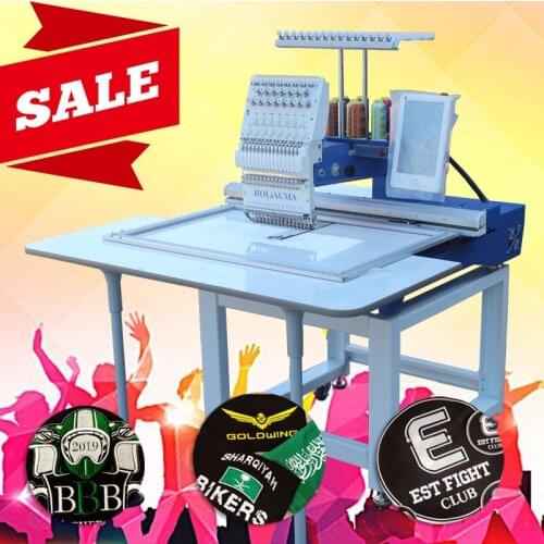 15 needle single head computerized flat embroidery machine in good quality