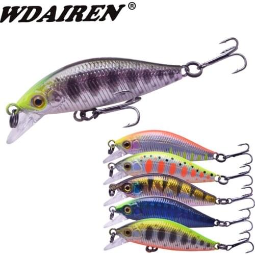 WDAIREN Mini Minnow Fishing Lure 50mm 3.2g Japan design Swing Small Fish Hard Bait 1-3m Diving Lures Quality Crankbait Tackle