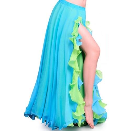 Belly Dance Skirt 2021 New Bottom Skirt Summer Big Swing Skirt Beginner Oriental Dance Skirt Sexy Long Skirt