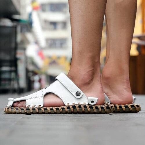 Zandalias sandales piel rubber hombre sandalias for sandal masculina cuero shoes outdoor couro classic beach 2020 sandel men da