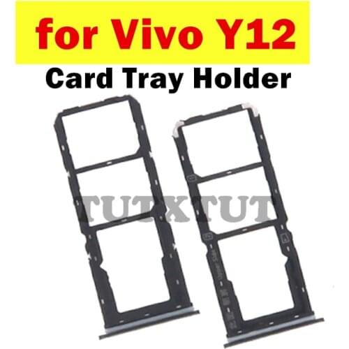 For Vivo Y12 Card Tray Holder SIM Card SD Card Slot Holder Adapter Repair Spare Parts