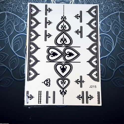 1PC Black Ink Waterproof Arm Tattoo Sleeve Lace Heart Tattoo Choker Flash Temporary Tattoo Bracelet Sticker Love Jewelry PBJ215