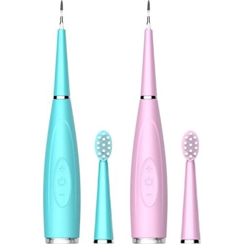 2 in 1 Electric Ultrasonic Dental Scaler Sonic Toothbrush Calculus Remover Tooth Cleaner Stains Tartar Removal