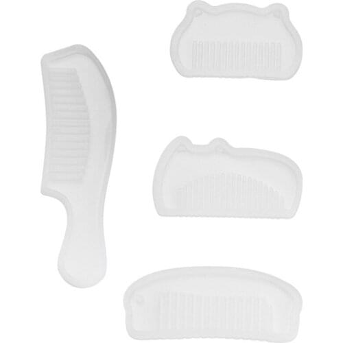 4 Pcs/Set Comb Series Art Silicone Mold Diy Hand Craft Epoxy Resin For Jewelry Making Tools