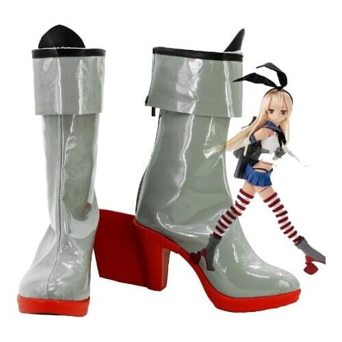 Anime Kantai Collection KAN Colle Shimakaze cosplay boots shoes prop custom-made