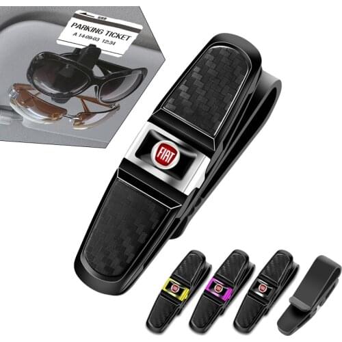 1Pcs ABS Car Sun Visor Glasses Sunglasses Clip Ticket Card Holder For Fiat 500 Tipo FR Punto Ducato Abarth Stilo Palio Bravo