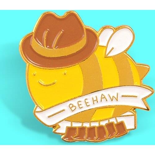 Cute Mr BEE Enamel Pins Brooches Fat BEEHAW Brooches for Shirt Lapel Bag Badge Jewelry Gift for Women Kids Friends Broche brosch