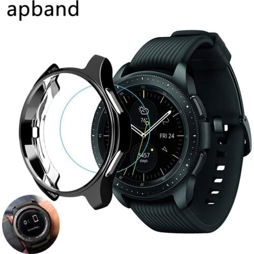 Gear S3 frontier Cover for Samsung Galaxy Watch 46mm 42mm case galss bumper soft smart watch accessories plated protective shell