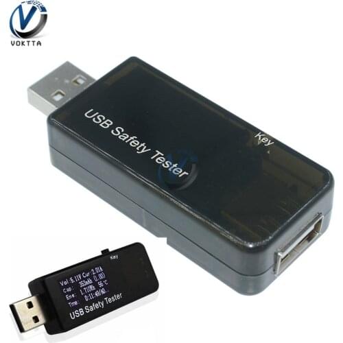 0-5A 3-30V LCD Digital USB Tester Voltmeter Ammeter Power Capacity Meter with Protection Function for Power Bank Charger