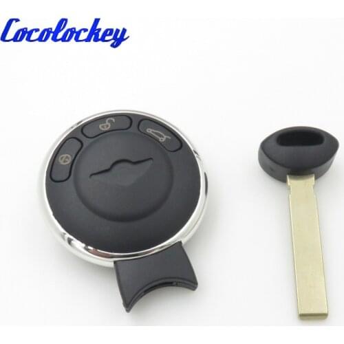 Cocolockey 3 Button Smart Remote Key Case Fob Shell Replacement Keyless Entry Cover Fit Fot BM MINI Replacement Key Cover Nologo