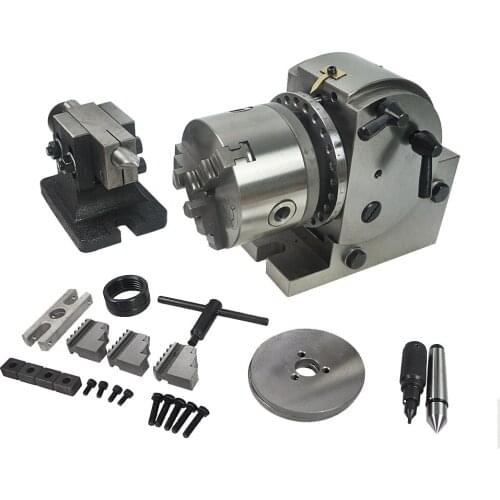 Dividing Head 360 Degrees 100MM 125MM 3 Jaw Chuck Precision Semi Universal Dividing Head for Milling Machine Rotary Table