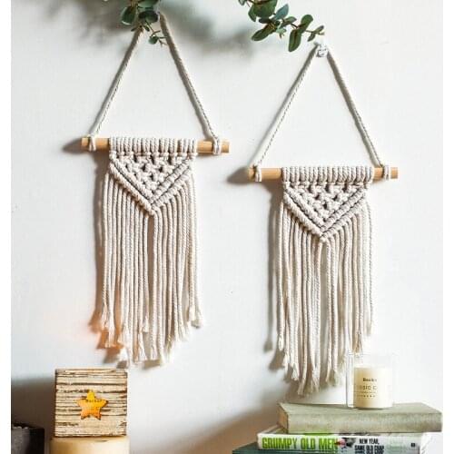 Diy handmade Bohemian tapestry cotton European style living room bedroom Macrame hanging decoration style background wall