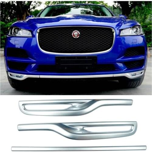 High Quality 3 Pieces / 1 Set ABS Bumper Front Racing Grille Bar Trim For Jaguar F-Pace 2016 2017 2018 2019 2020 2021