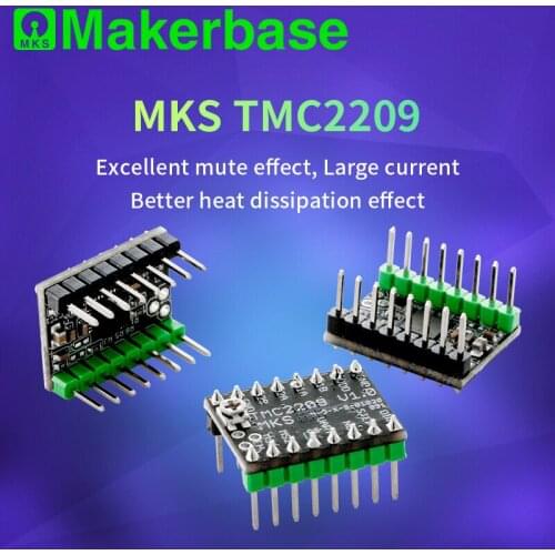 Makerbase MKS TMC2209 2209 Stepper Motor Driver StepStick 3d printer parts 2.5A UART ultra silent For SGen_L Gen_L Robin Nano