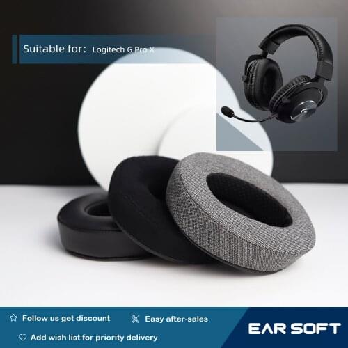 Earsoft Replacement EarPads Cushions for Logitech G Pro X Headphones Earphones Earmuff Case Sleeve Accessories