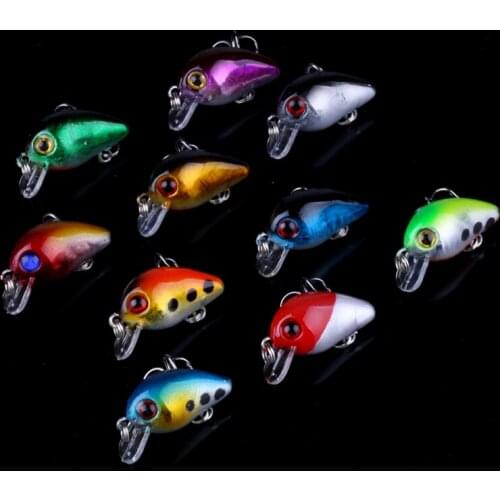 HENGJIA 3cm 1.5g hard plastic diving mini crankbaits artificial wobblers catfish pesca swim baits fishing tackles