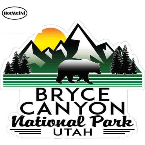 HotMeiNi 13cm x 10.7cm for Bryce Canyon National Park Cartoon Car Stickers Sunscreen Vinyl JDM Bumper Trunk Truck RV Graphics