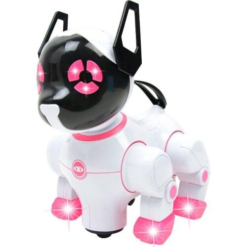 Robot Dogs Toy Electronic Pets With Music LED Bark Stand Walking Animal Universal Wheel Cute Puppy Electric Toys For Kids Gift